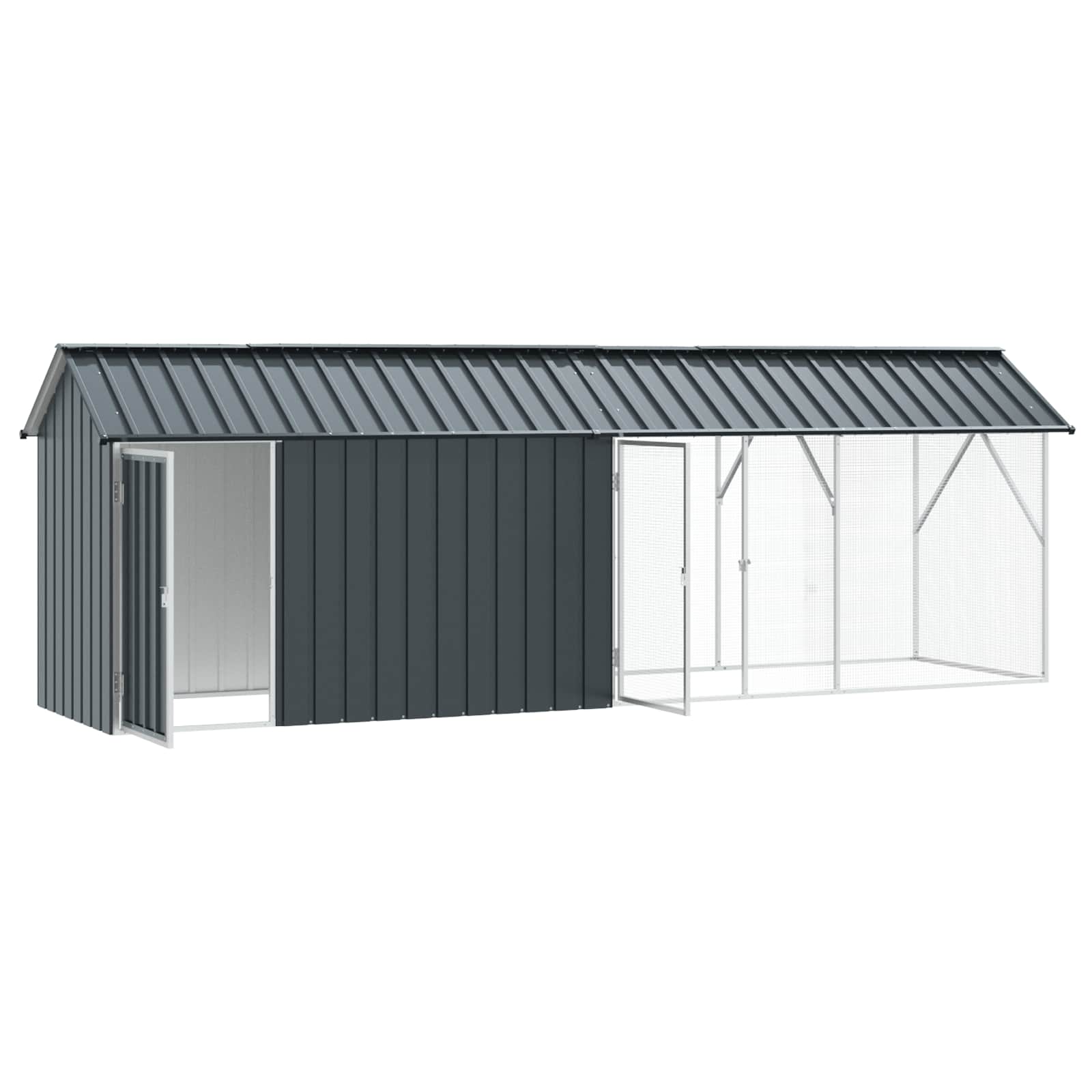 Bird Cage Anthracite 422 x 103 x 142 cm Galvanised Steel