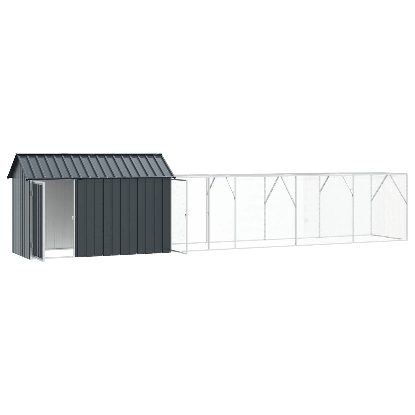 Bird Cage Anthracite 619 x 111 x 142 cm Galvanised Steel