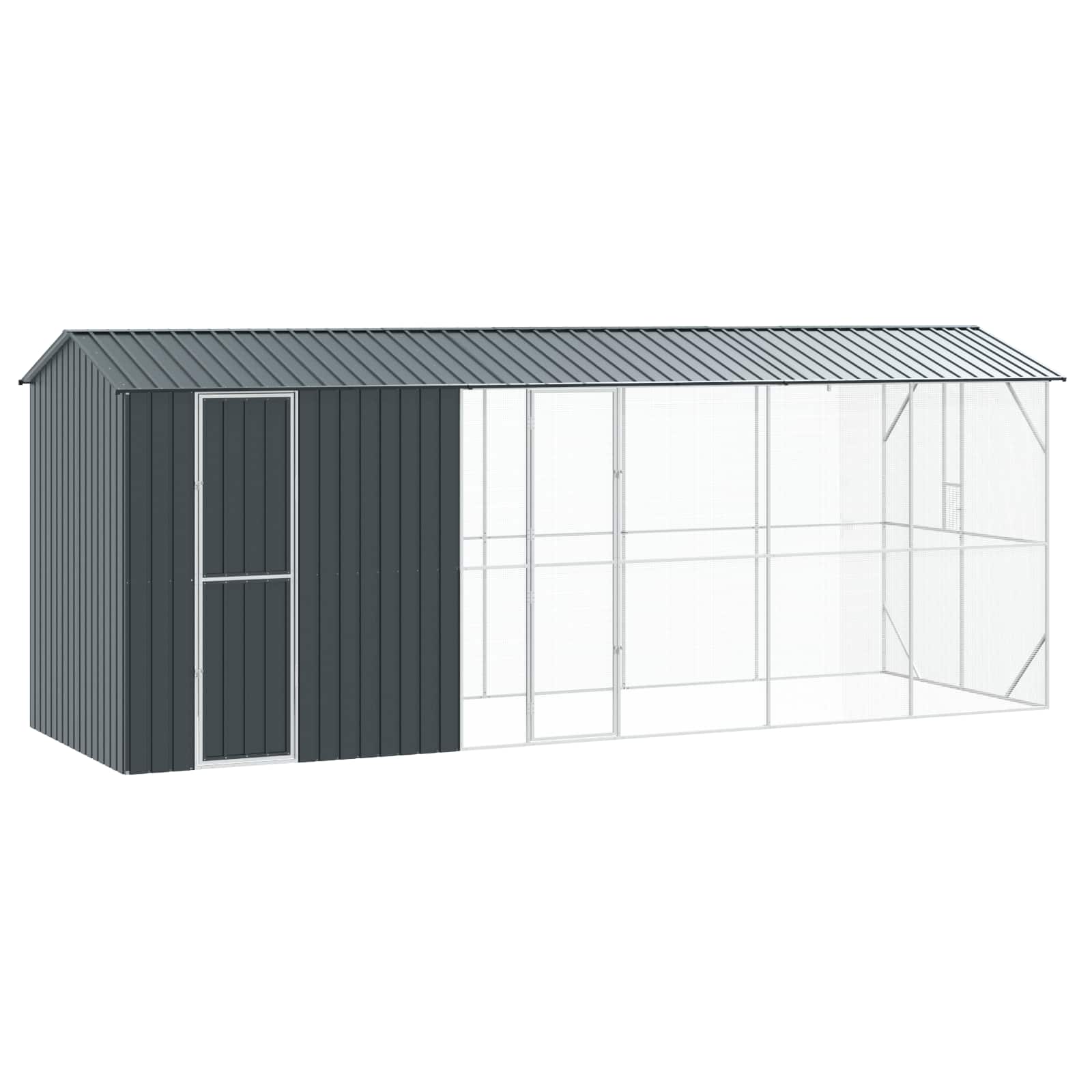 Bird Cage Anthracite 645 x 208 x 247 cm Galvanised Steel