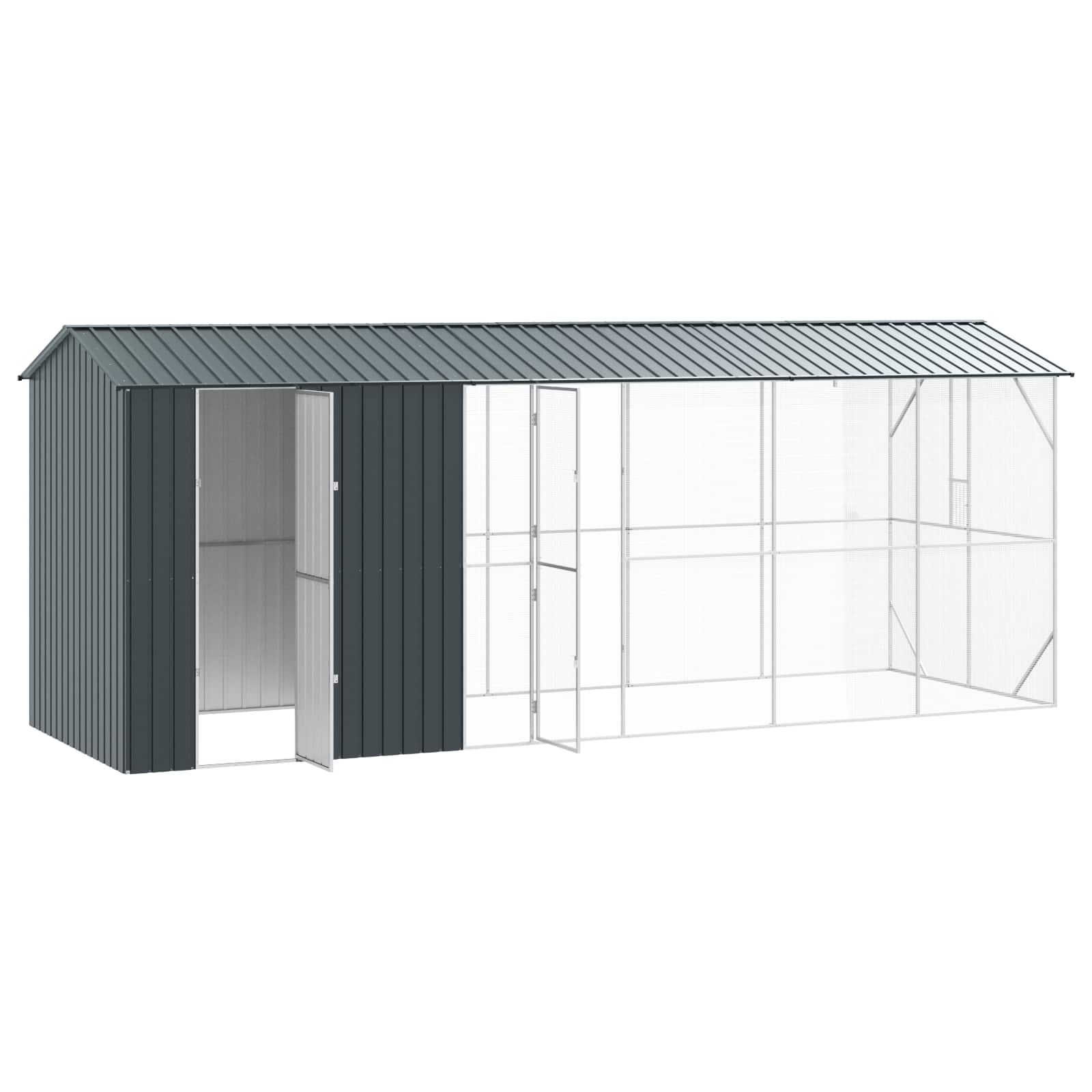 Bird Cage Anthracite 645 x 208 x 247 cm Galvanised Steel