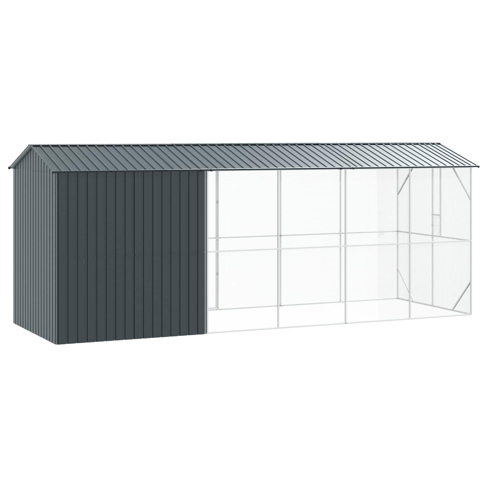 Bird Cage Anthracite 645 x 208 x 247 cm Galvanised Steel
