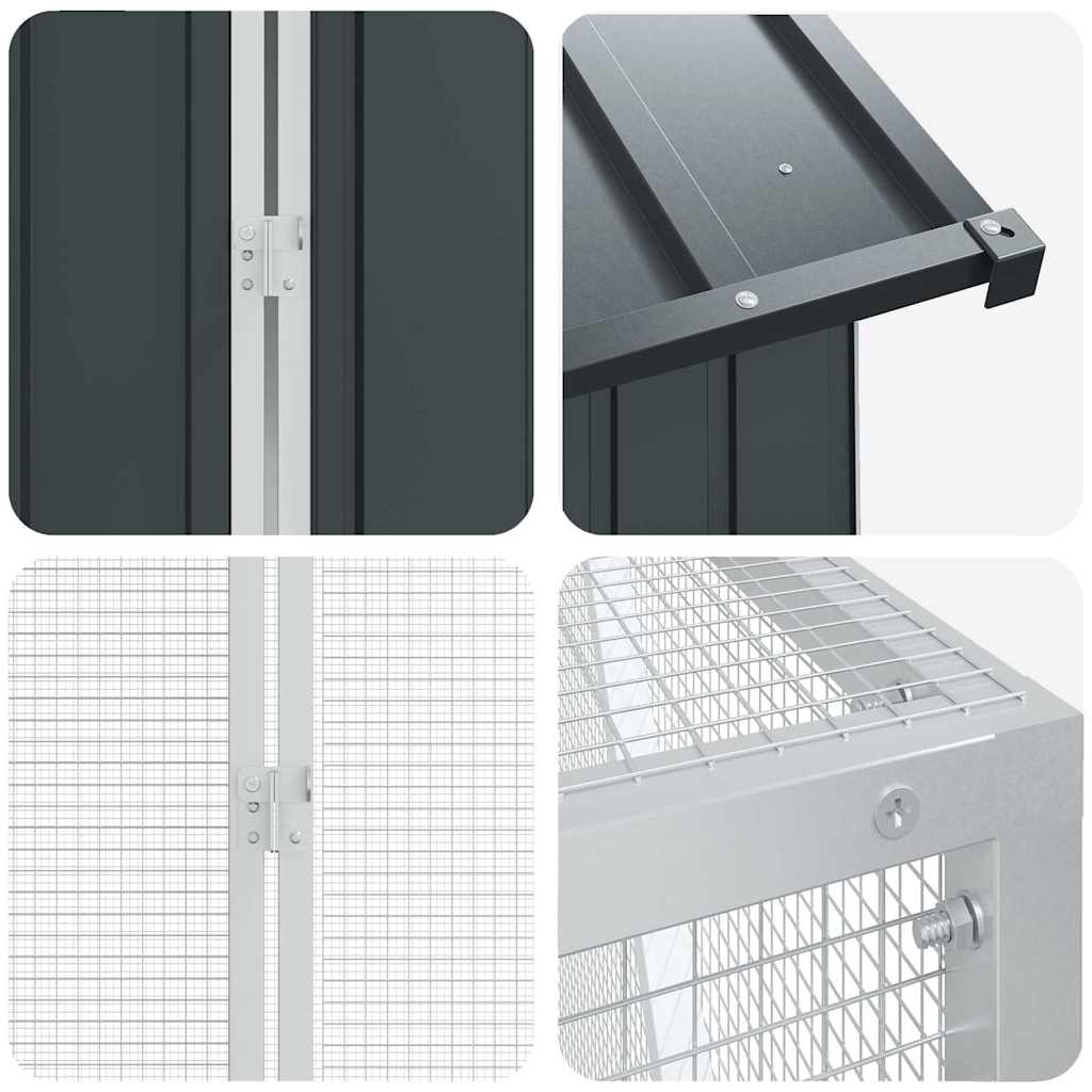 Bird Cage Anthracite 621 x 208 x 247 cm Galvanised Steel