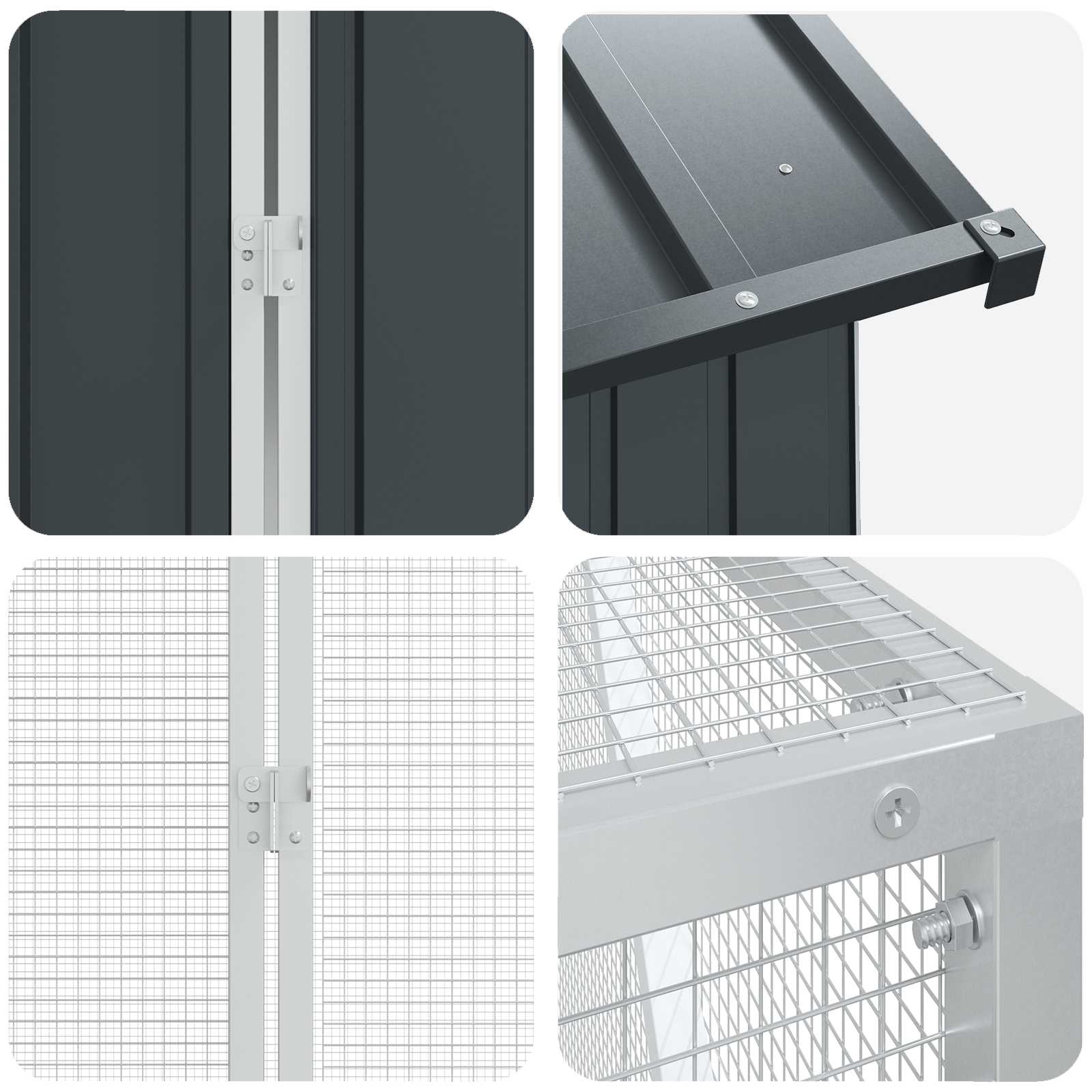 Bird Cage Anthracite 824 x 208 x 247 cm Galvanised Steel