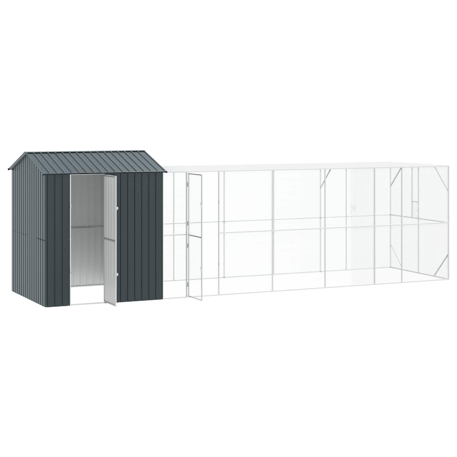 Bird Cage Anthracite 824 x 208 x 247 cm Galvanised Steel