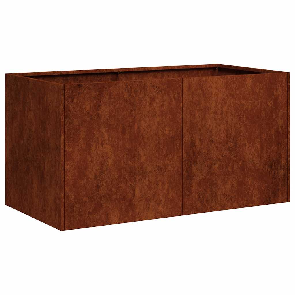 Planter Rusty 80x40x40 cm Weathering Steel