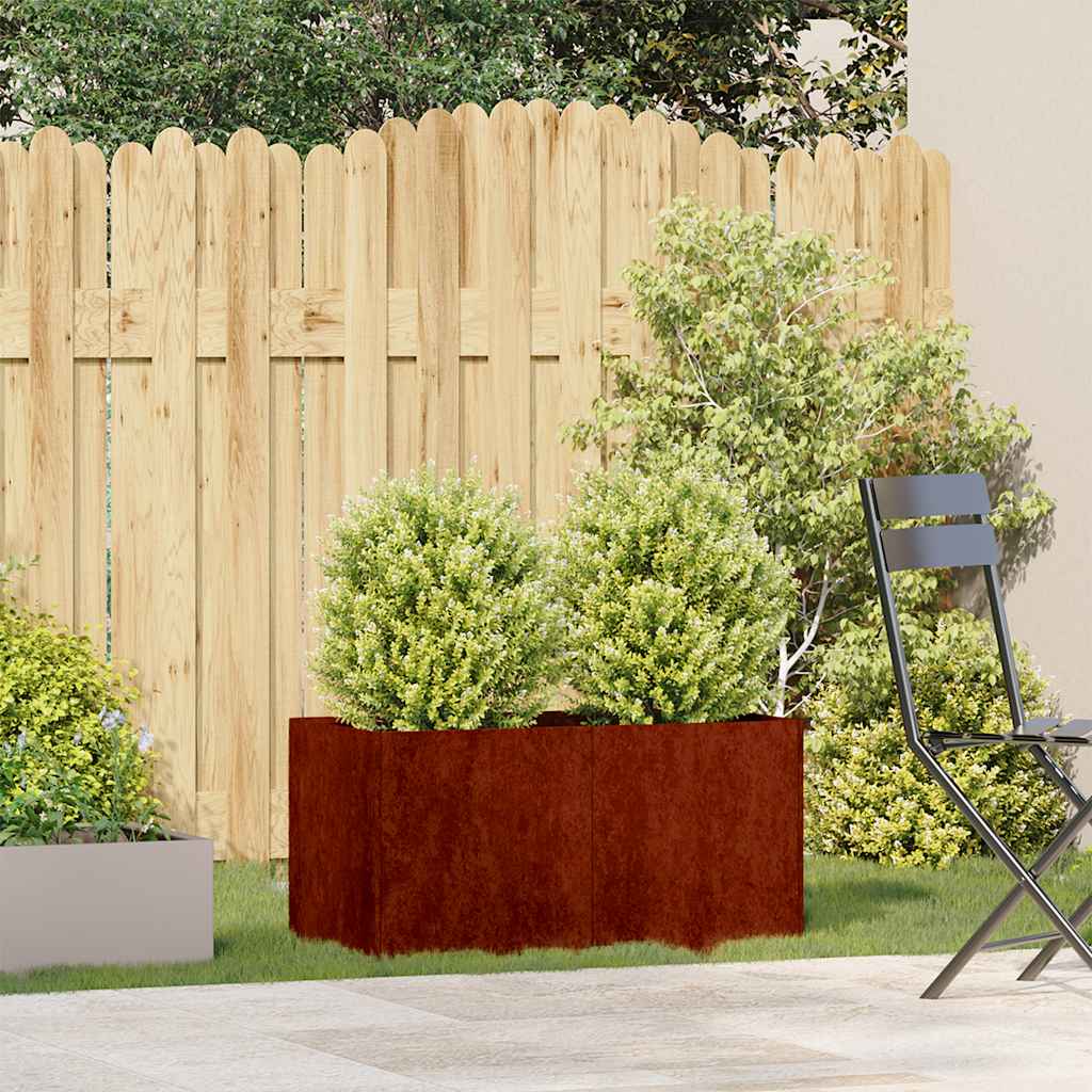 Planter Rusty 80x40x40 cm Weathering Steel