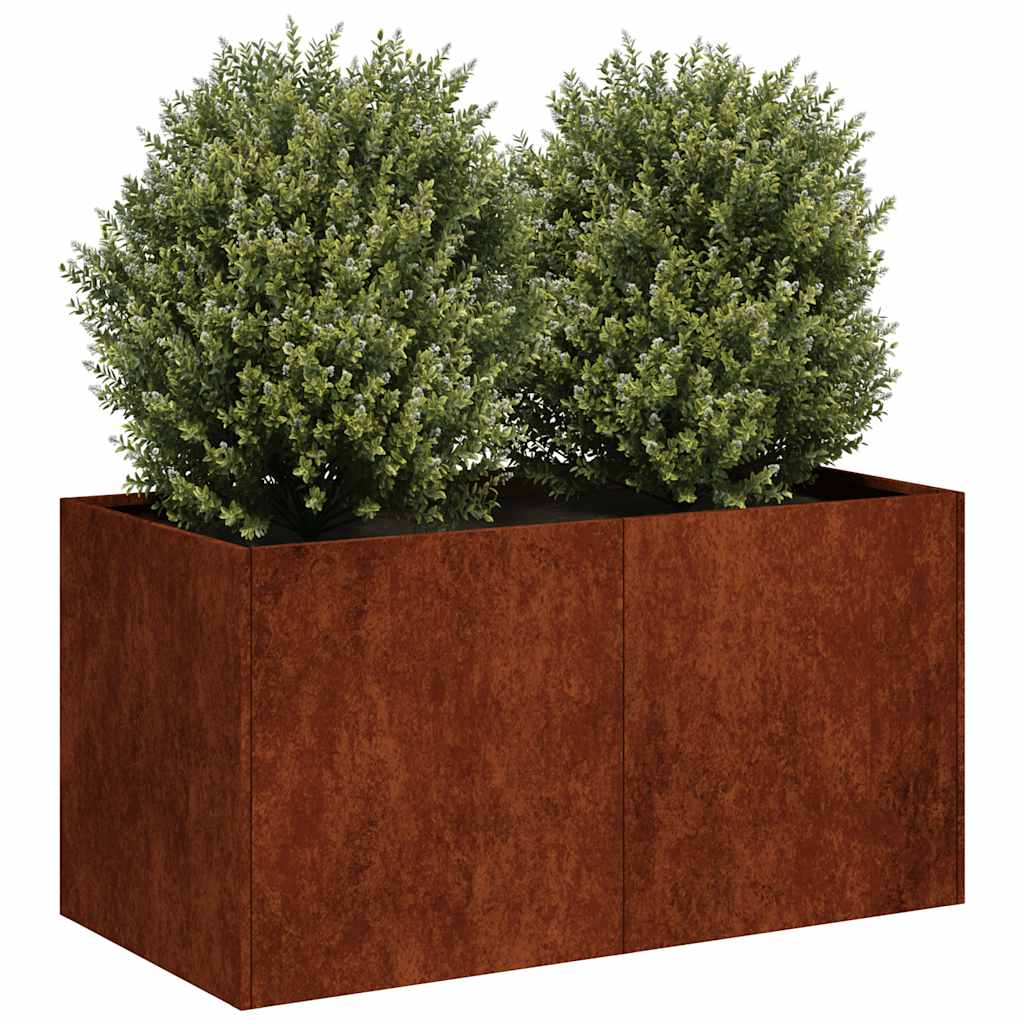 Planter Rusty 80x40x40 cm Weathering Steel