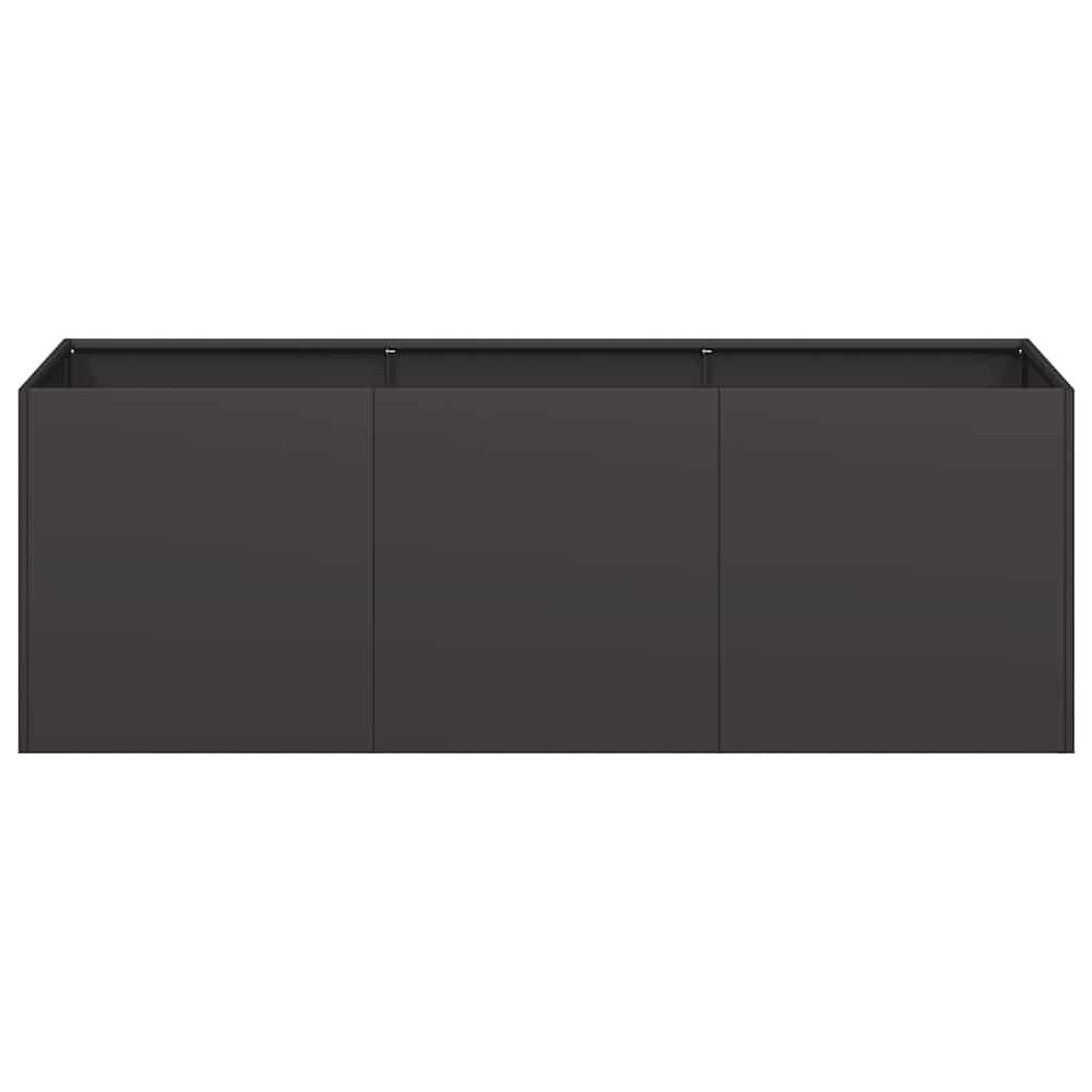 Planter Black 120x40x40 cm Cold-rolled Steel