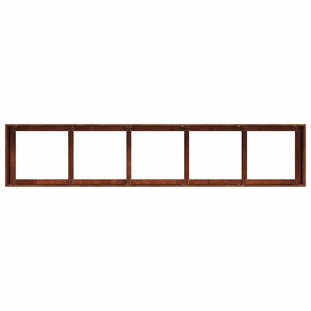 Planter Rusty 200x40x40 cm Weathering Steel