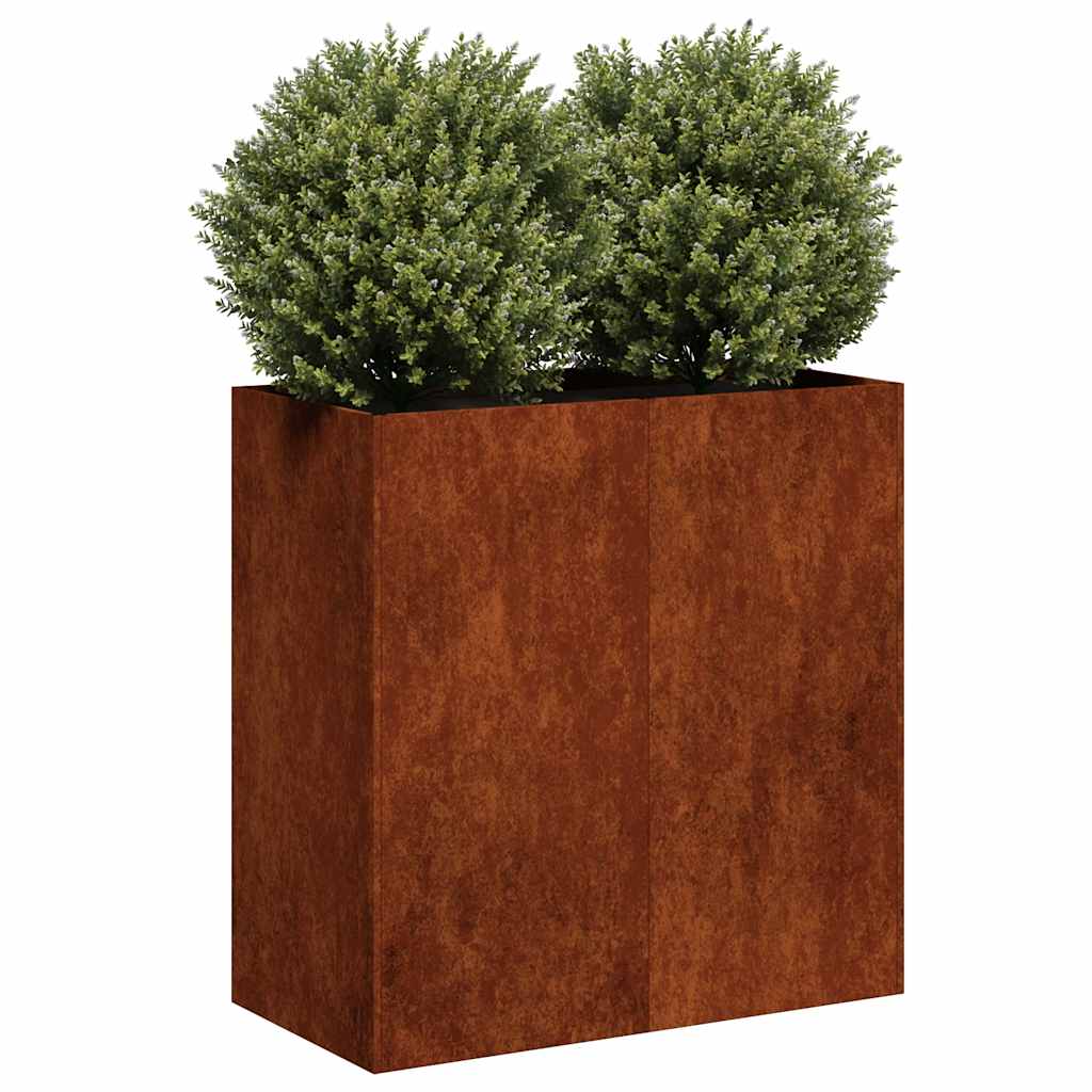 Planter Rusty 80x40x80 cm Weathering Steel