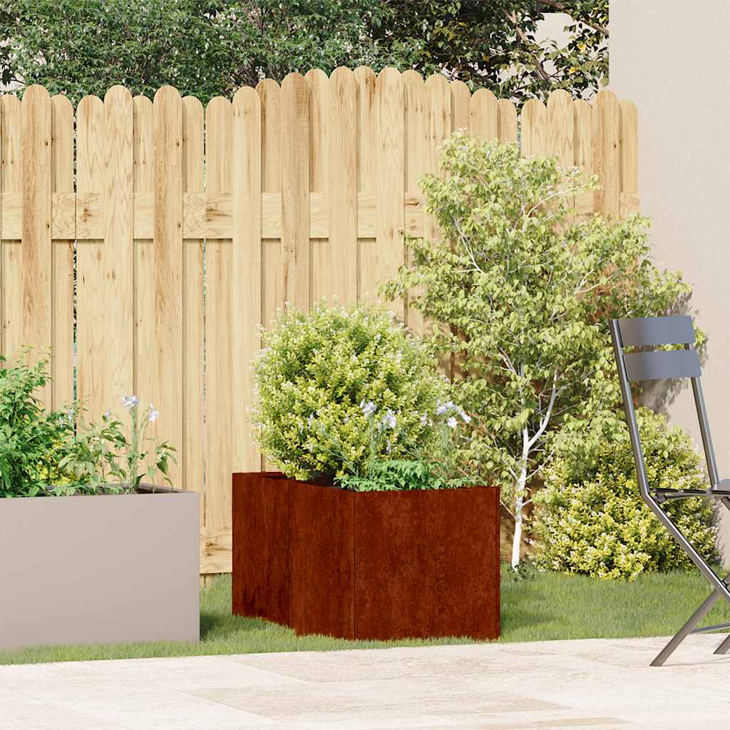 Planter Rusty 40x80x40 cm Weathering Steel