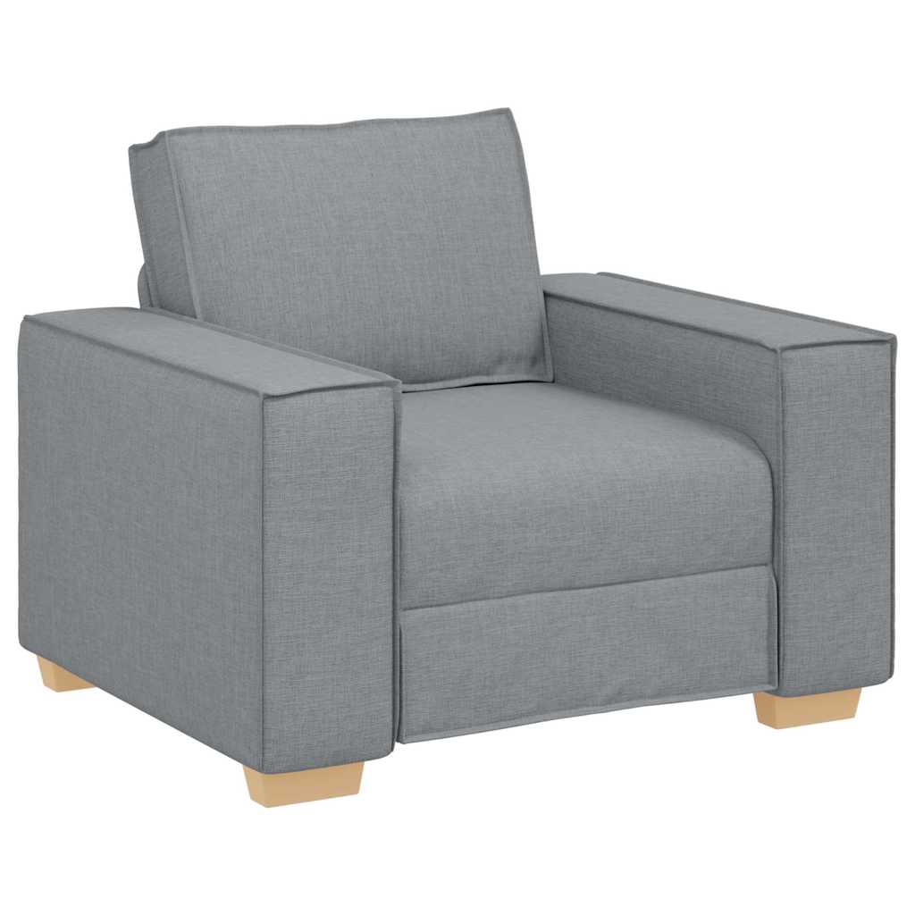 Sofa 3 pcs Light Grey 220 x 80 x 84 cm Linen-blend fabric