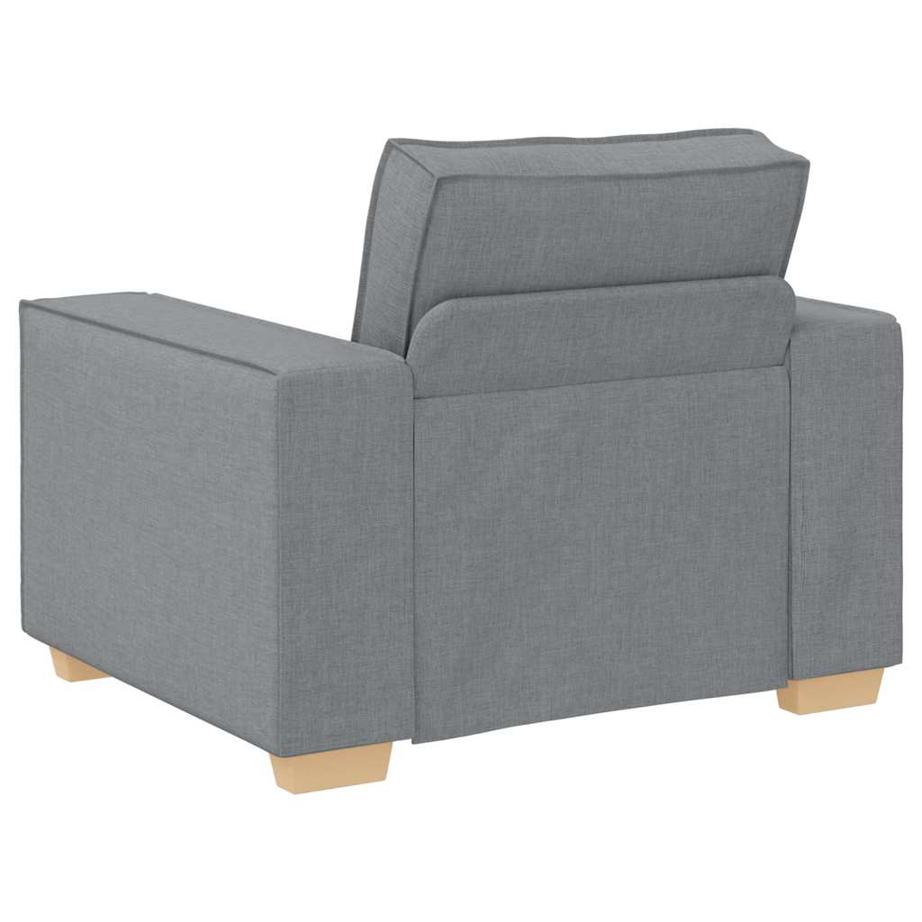 Sofa 3 pcs Light Grey 220 x 80 x 84 cm Linen-blend fabric
