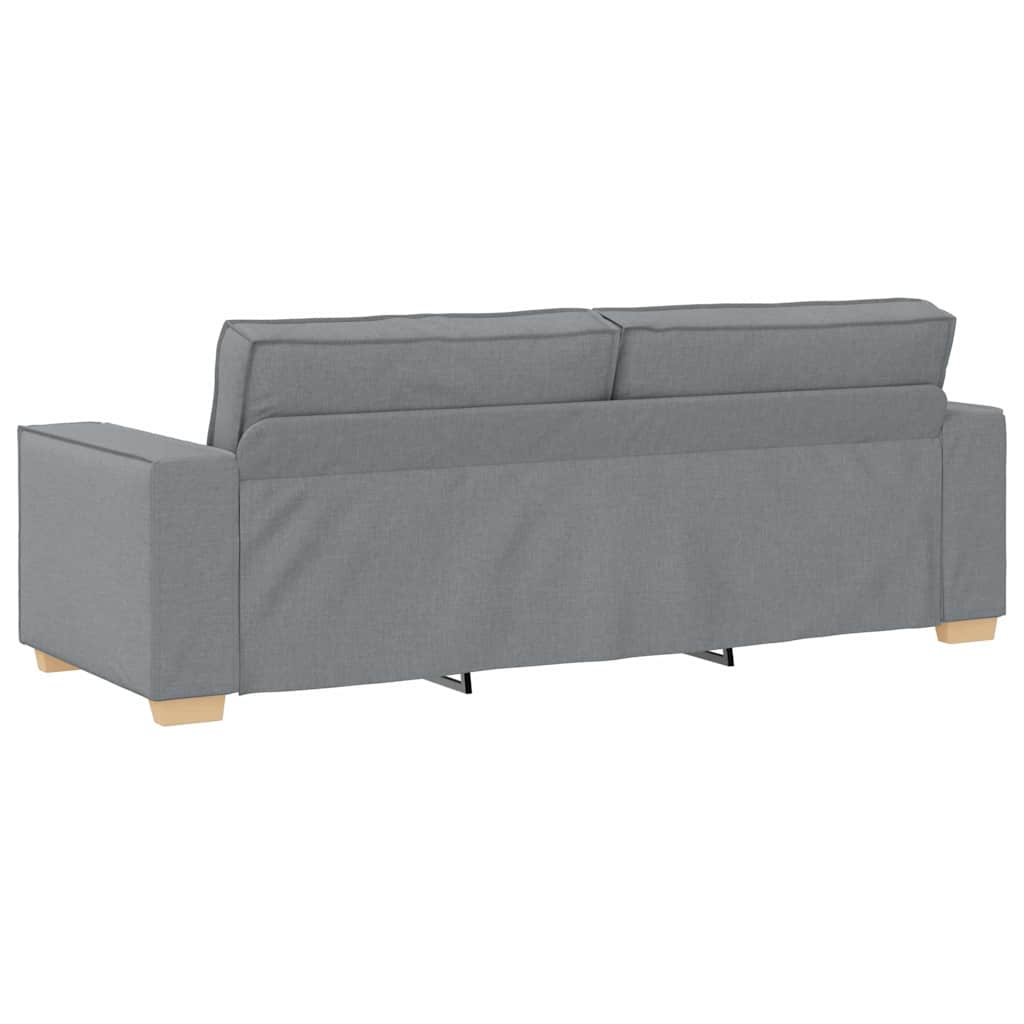 Sofa 3 pcs Light Grey 220 x 80 x 84 cm Linen-blend fabric