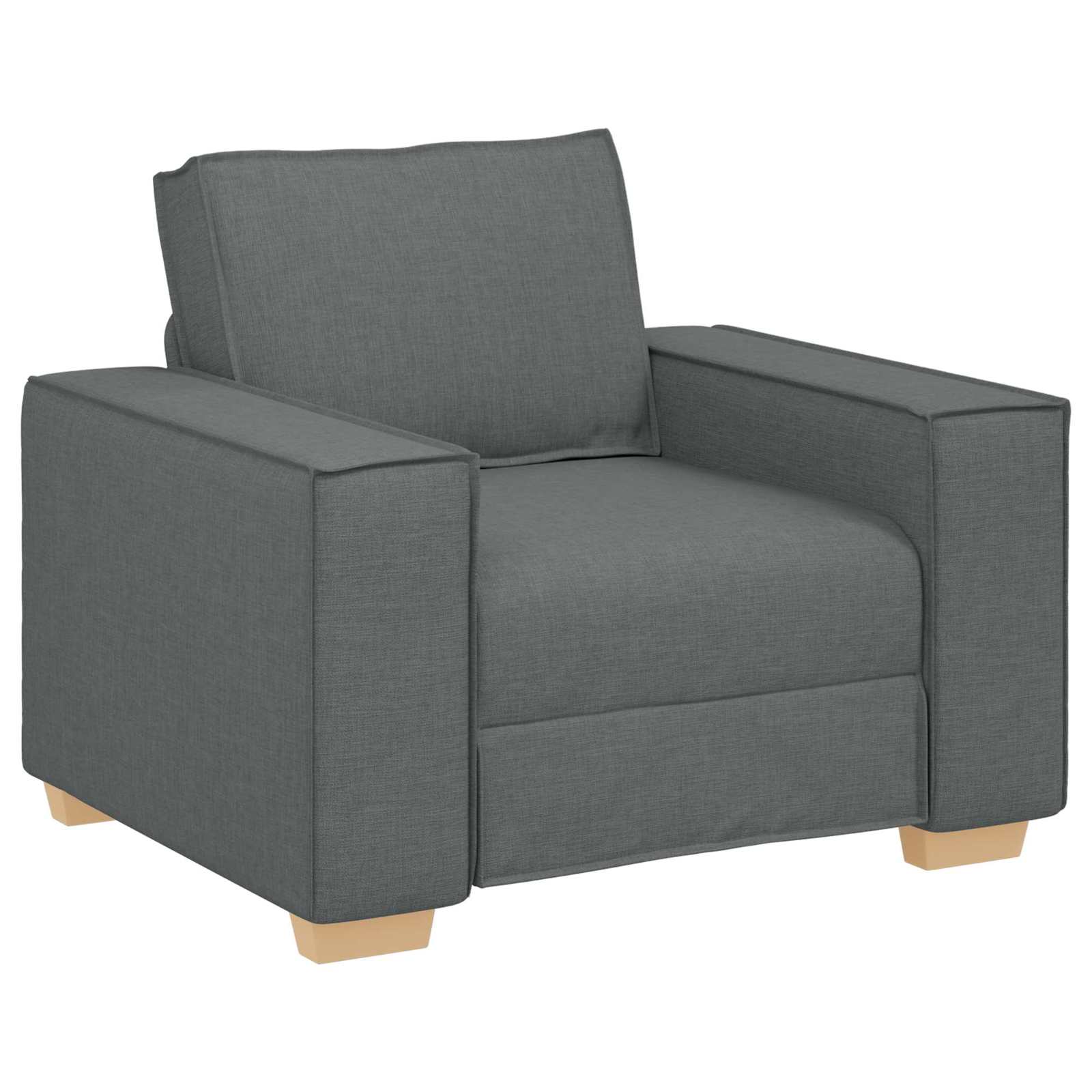 Sofa 3 pcs Dark Grey 220 x 80 x 84 cm Linen-blend fabric