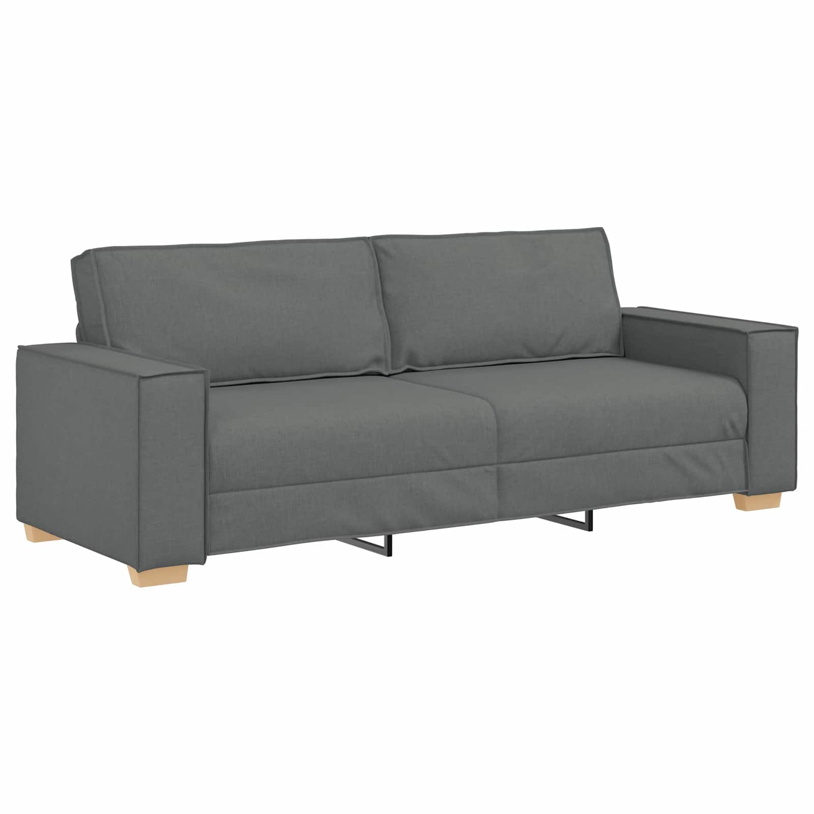 Sofa 3 pcs Dark Grey 220 x 80 x 84 cm Linen-blend fabric