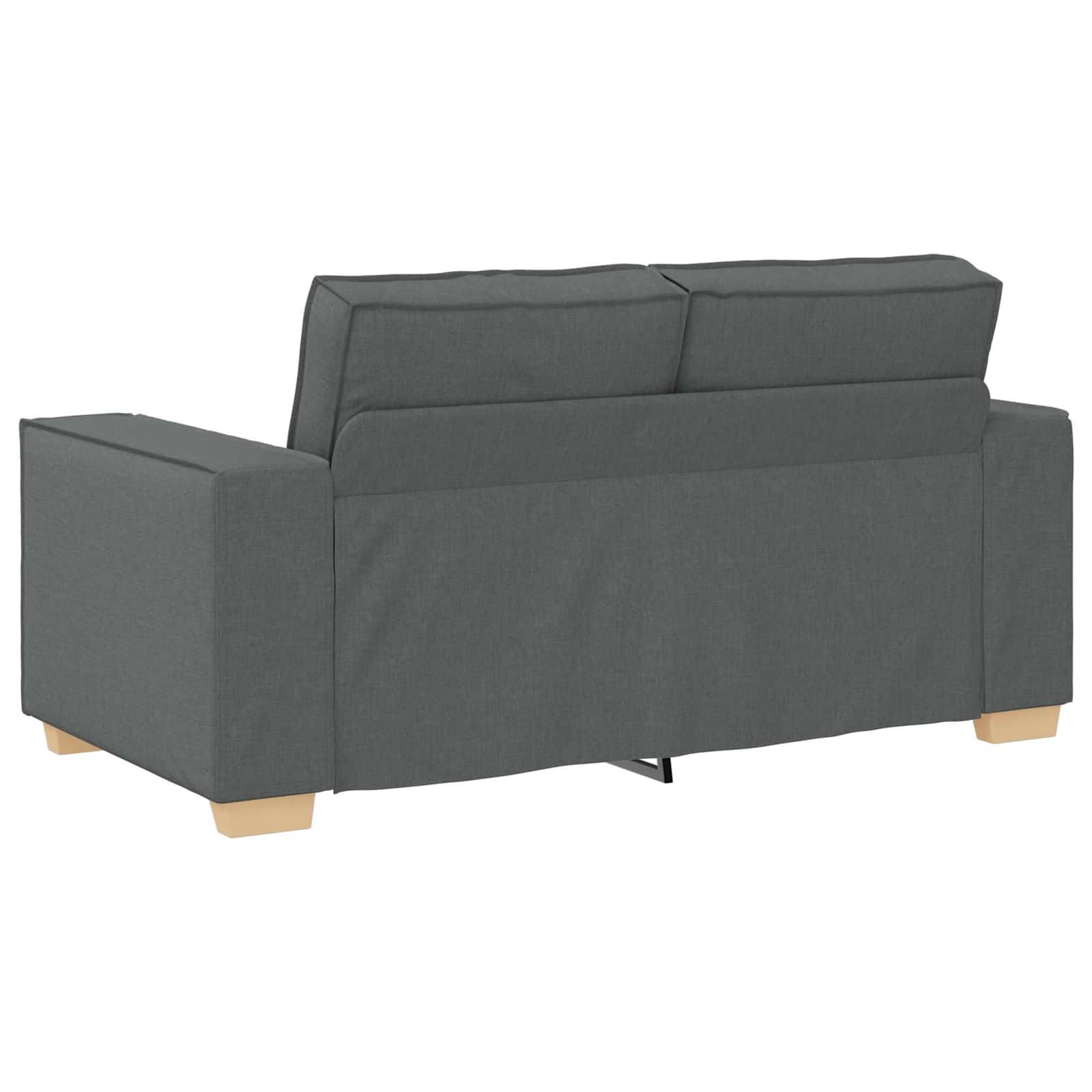 Sofa 3 pcs Dark Grey Linen-blend fabric