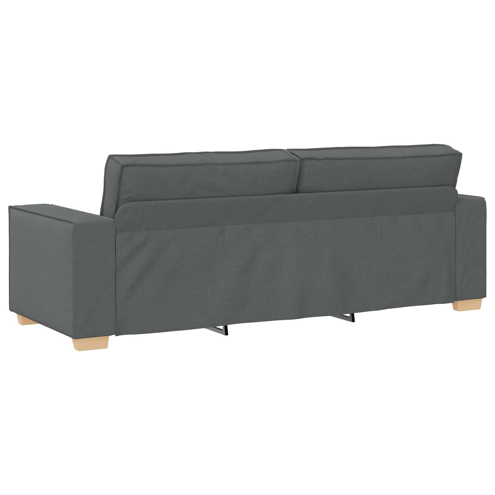 Sofa 3 pcs Dark Grey 220 x 80 x 84 cm Linen-blend fabric