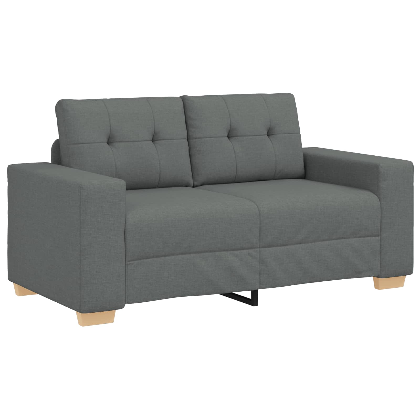 Sofa 3 pcs Dark Grey 221 x 80 x 80 cm Linen-blend fabric
