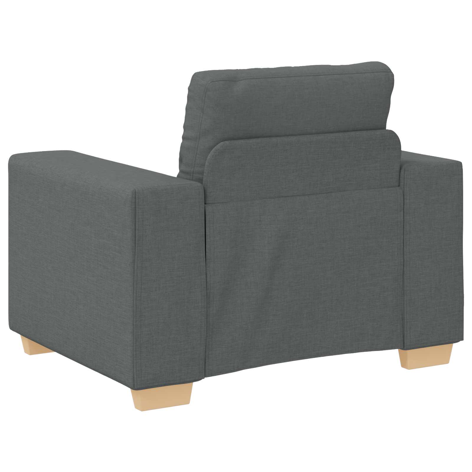 Sofa 3 pcs Dark Grey 221 x 80 x 80 cm Linen-blend fabric