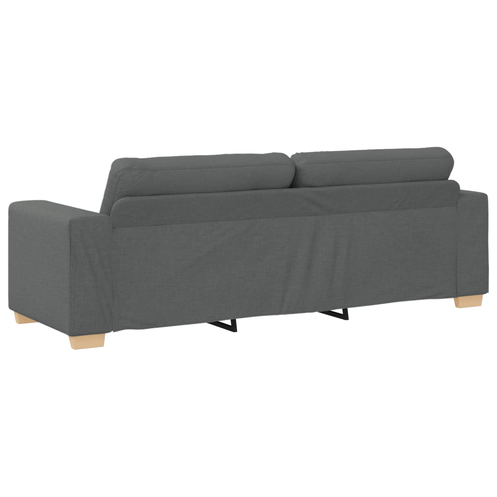 Sofa 3 pcs Dark Grey 221 x 80 x 80 cm Linen-blend fabric