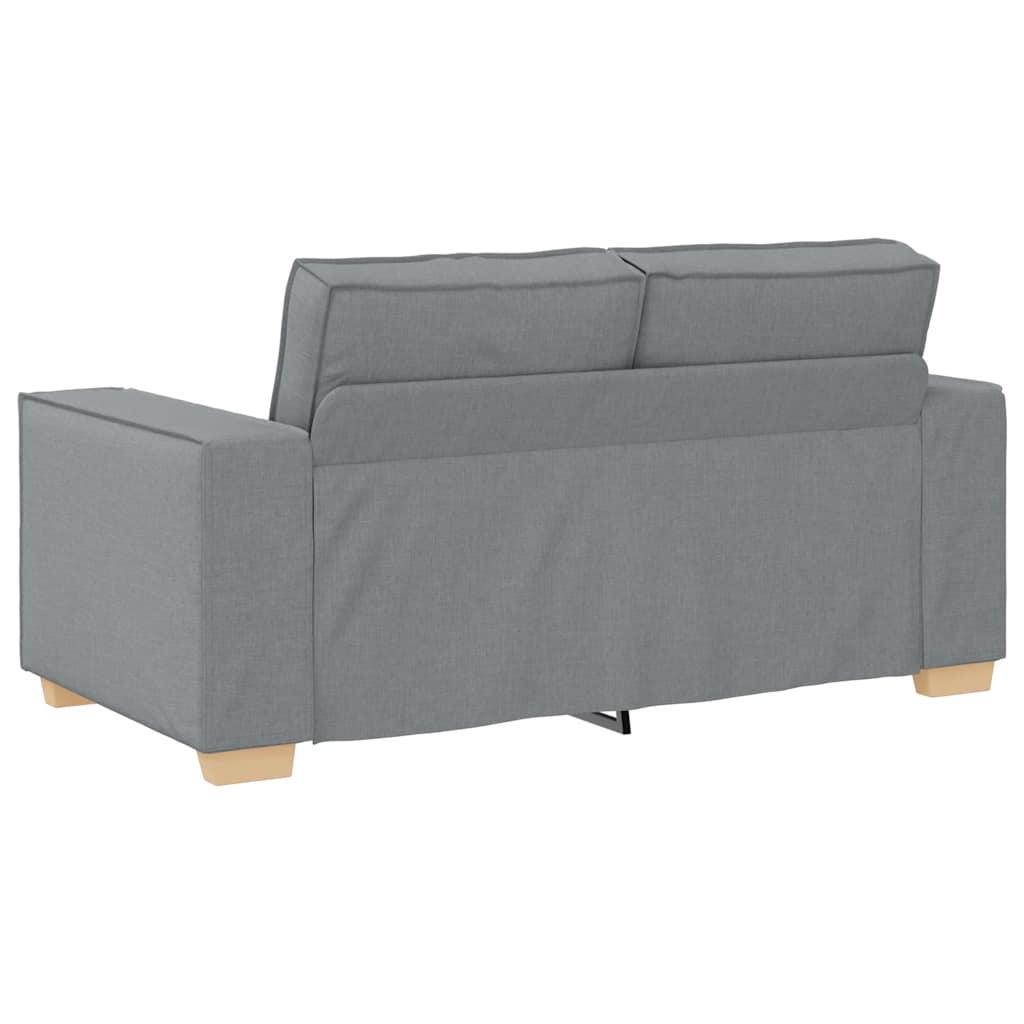 2 Piece Sofa Set with Cushions Light Grey Fabric