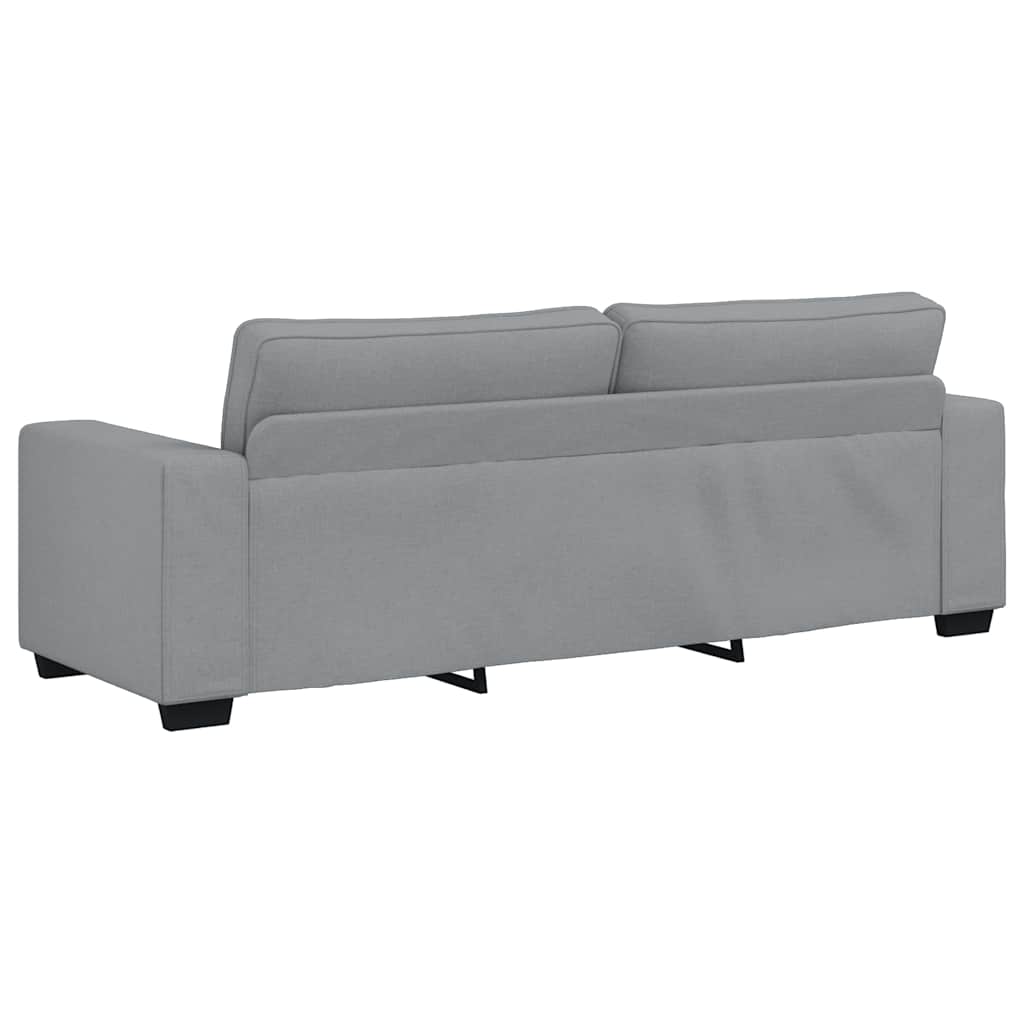 2 Piece Sofa Set with Cushions Light Grey Fabric