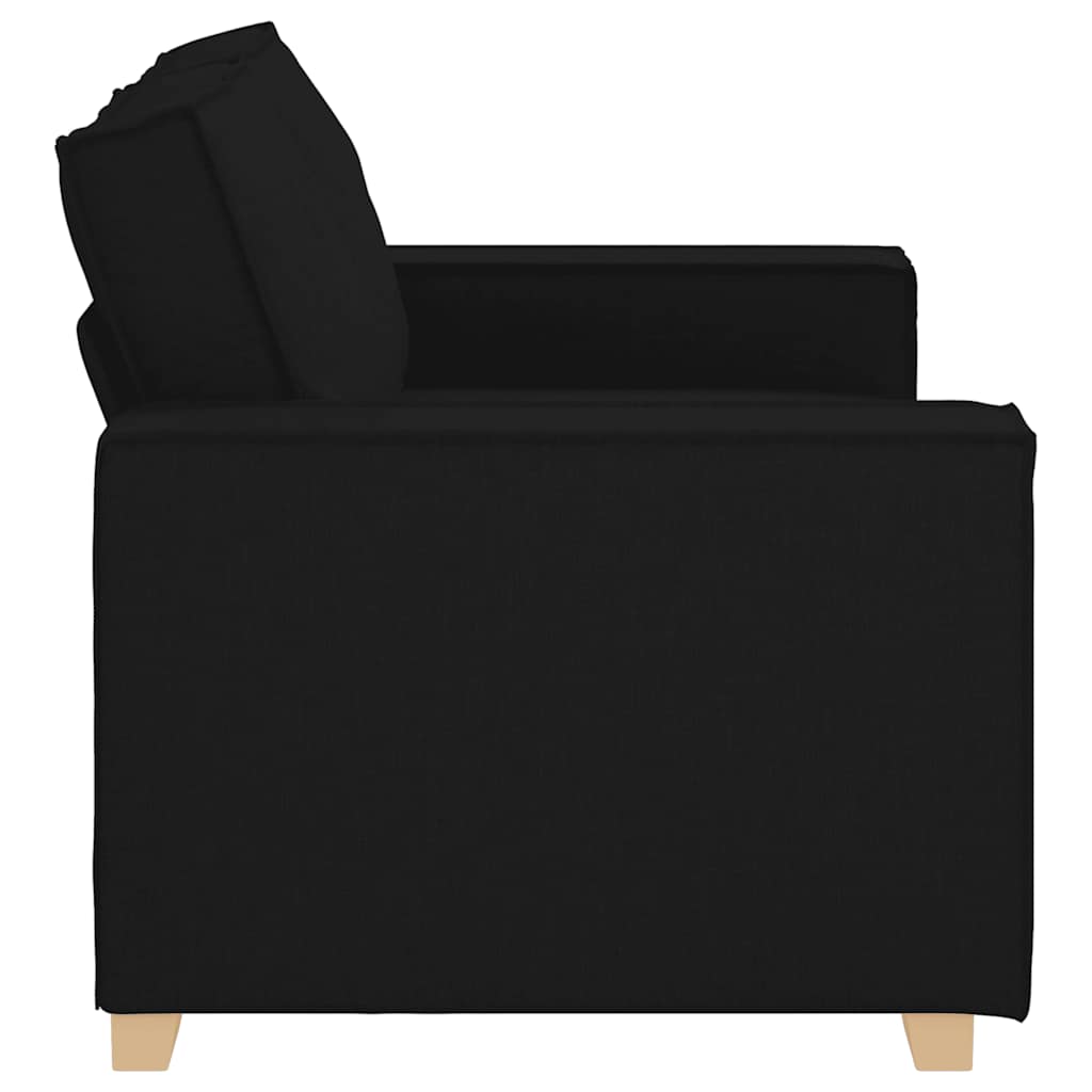 2-Seater Sofa Black 160x78x84 cm Fabric