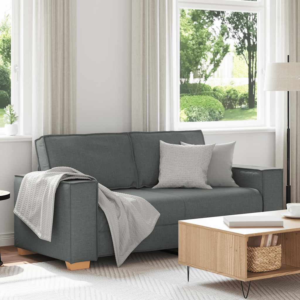 2-Seater Sofa Dark Grey 180x78x84 cm Fabric