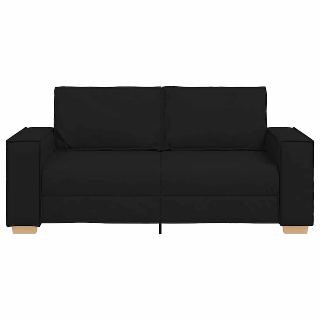 2-Seater Sofa Black 180x78x84 cm Fabric