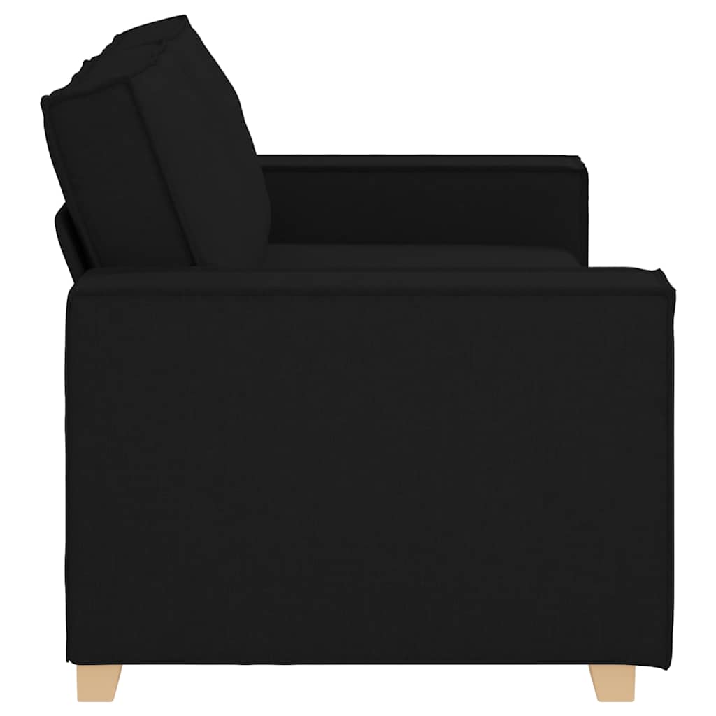 2-Seater Sofa Black 180x78x84 cm Fabric