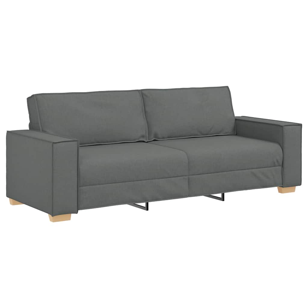 3-Seater Sofa Dark Grey 220x78x84 cm Fabric