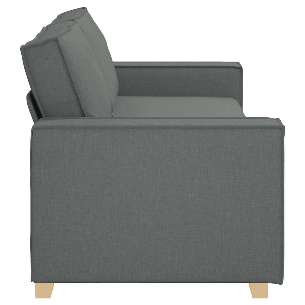 3-Seater Sofa Dark Grey 220x78x84 cm Fabric