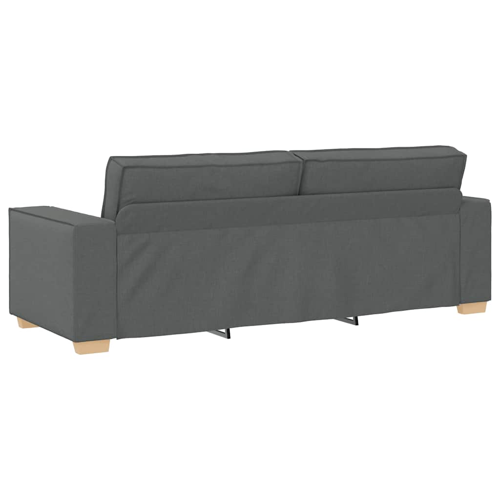 3-Seater Sofa Dark Grey 220x78x84 cm Fabric