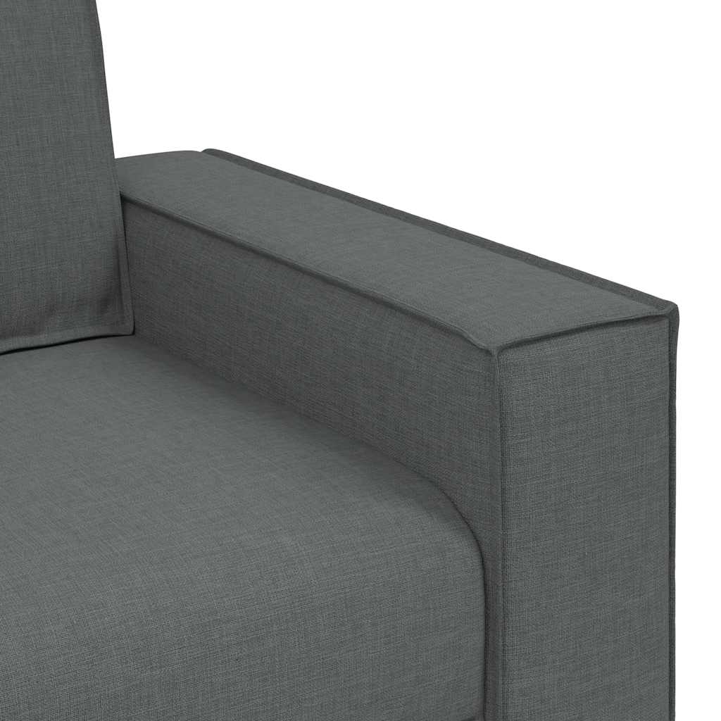 3-Seater Sofa Dark Grey 220x78x84 cm Fabric