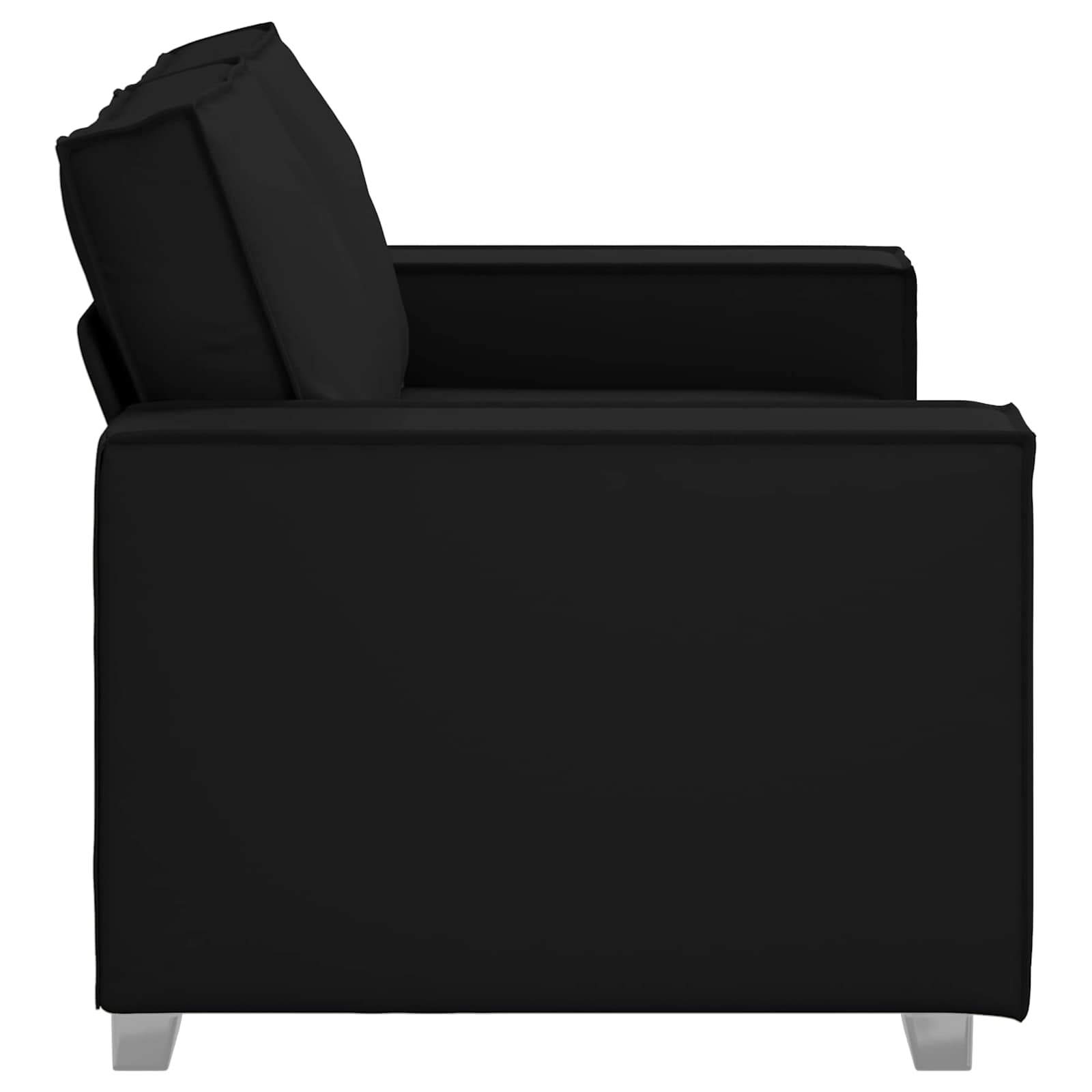 Loveseat Sofa Black 160 cm Faux Leather