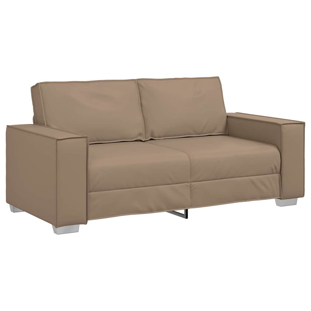 Loveseat Sofa Cappuccino 180 cm Faux Leather