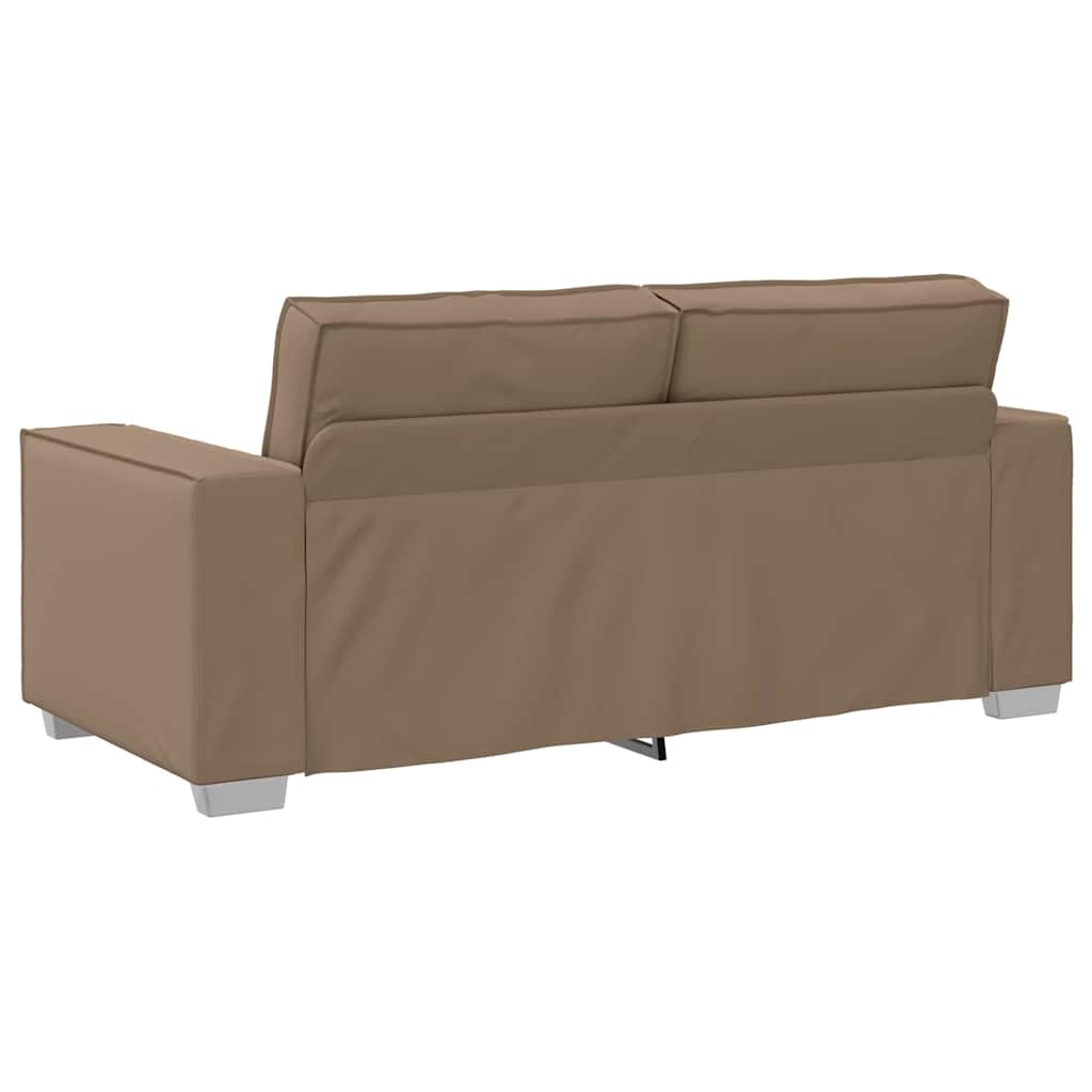 Loveseat Sofa Cappuccino 180 cm Faux Leather