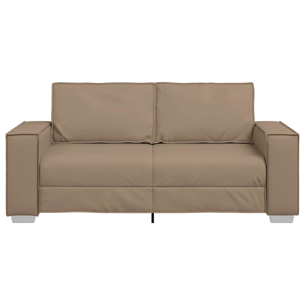 Loveseat Sofa Cappuccino 180 cm Faux Leather