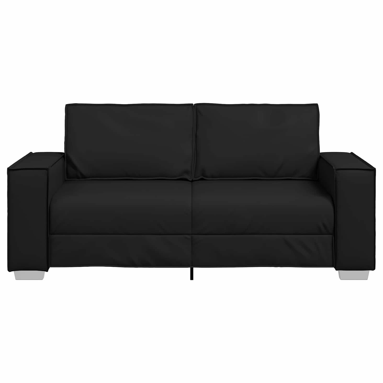Loveseat Sofa Black 180 cm Faux Leather