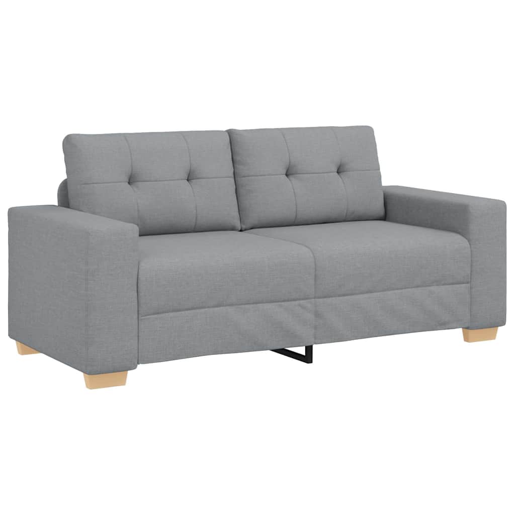Loveseat Sofa Light Grey 180x77x82 cm Fabric