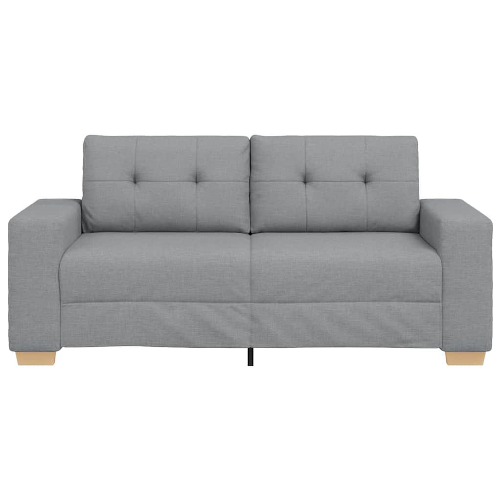 Loveseat Sofa Light Grey 140 cm Fabric