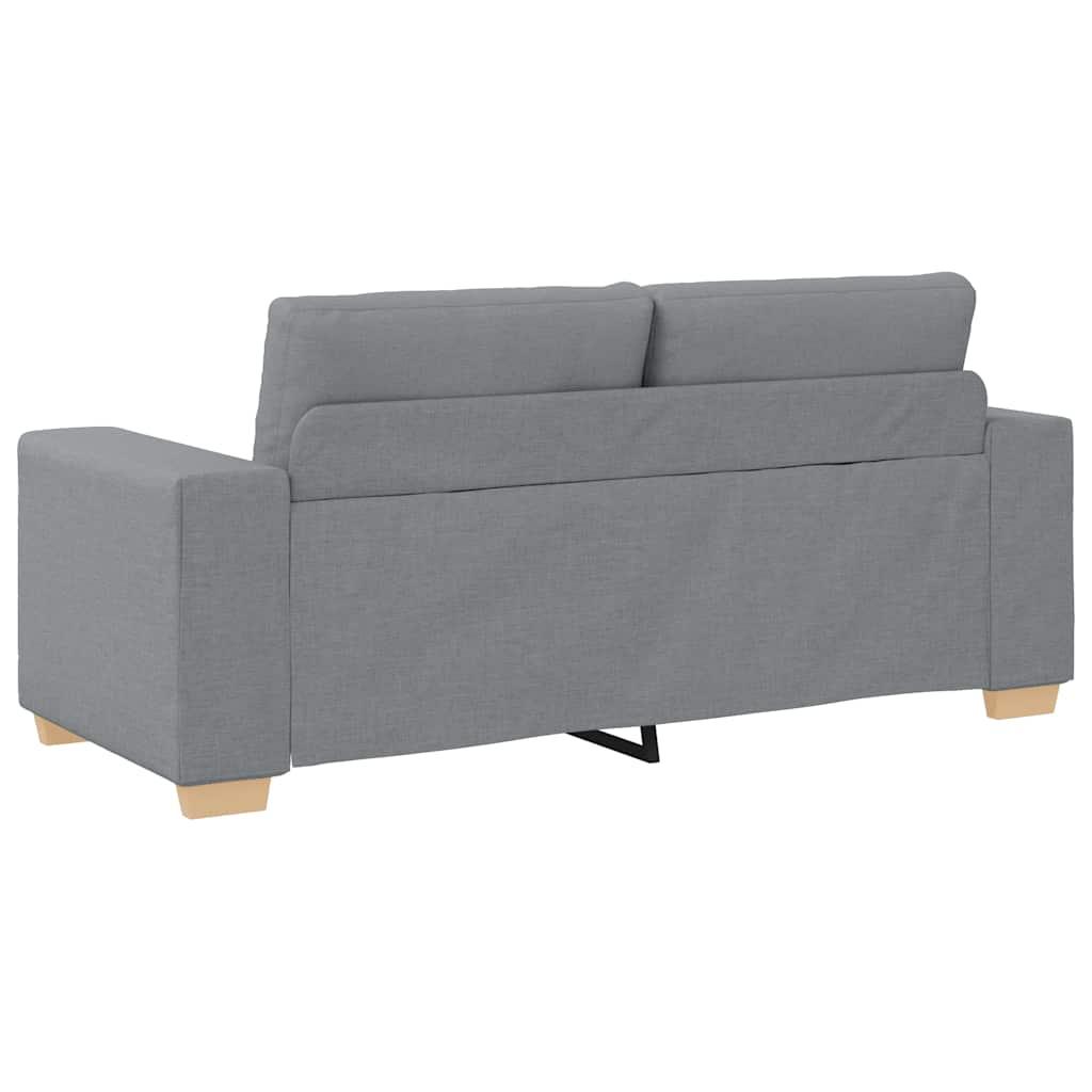 Loveseat Sofa Light Grey 140 cm Fabric