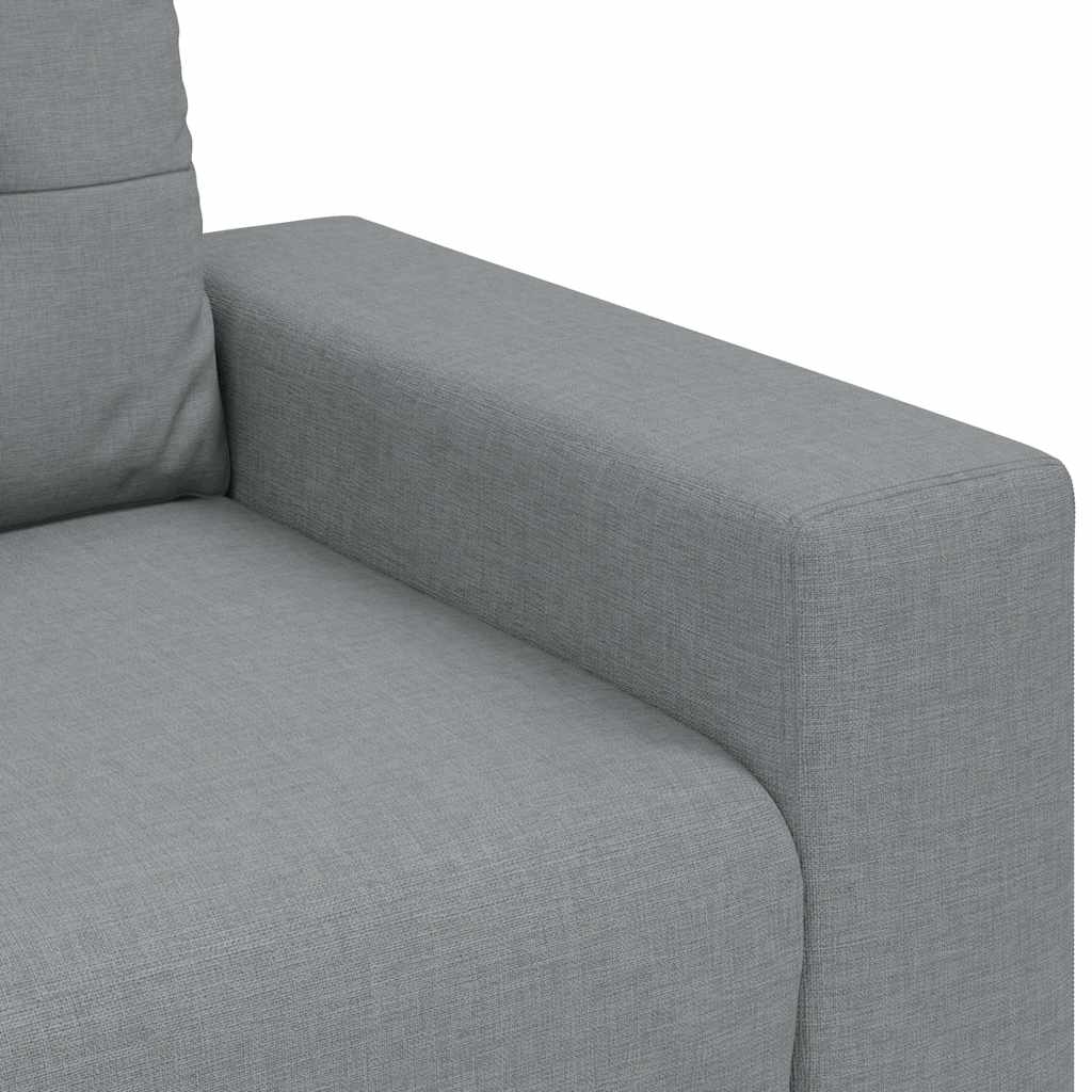 Loveseat Sofa Light Grey 140 cm Fabric