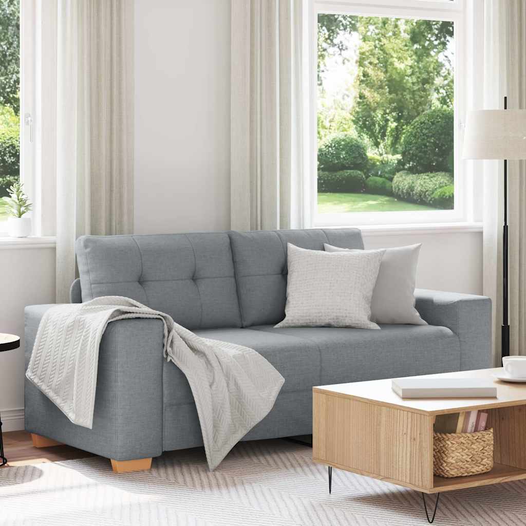 Loveseat Sofa Light Grey 180x77x82 cm Fabric