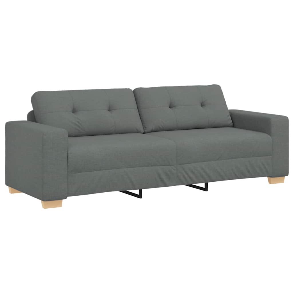 3-Seater Sofa Dark Grey 180 cm Fabric