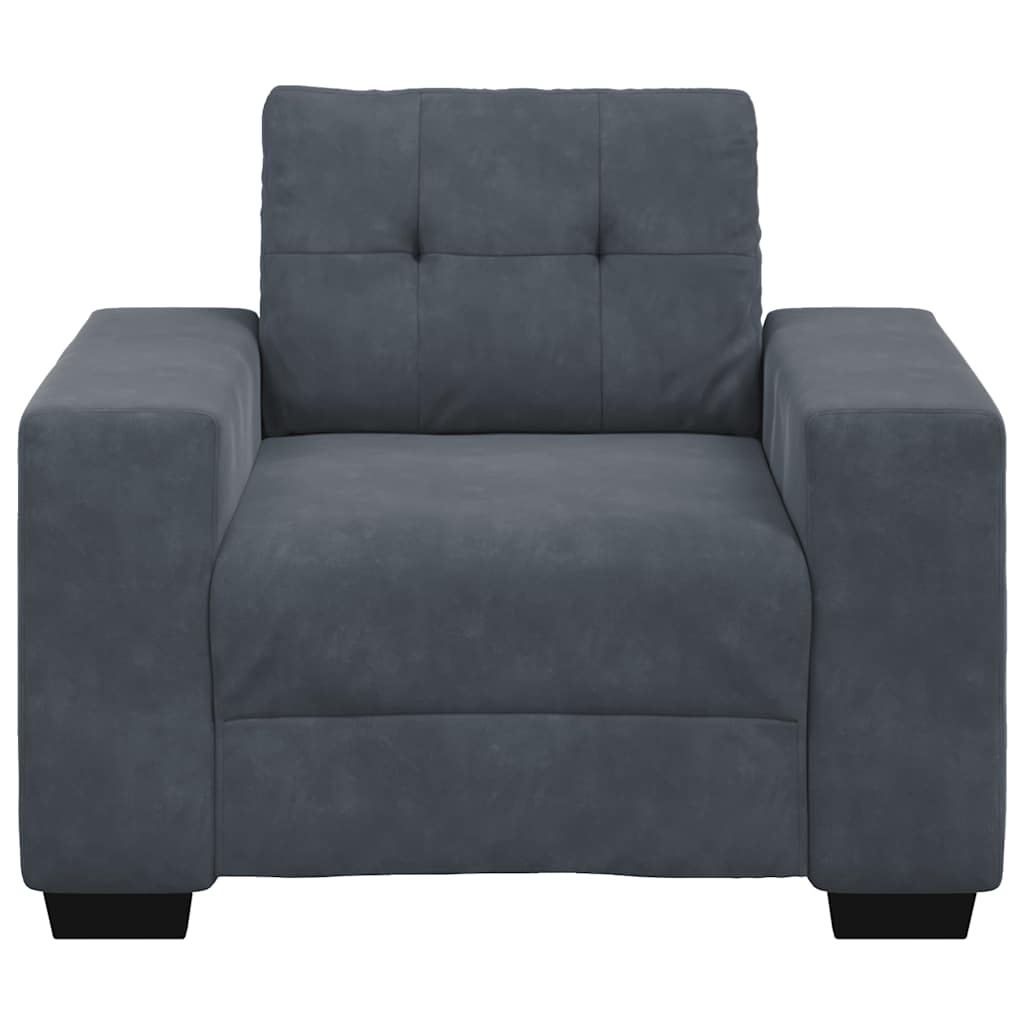 Sofa Chair Dark Grey 100x78x80 cm Velvet