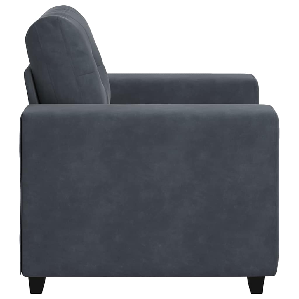 Sofa Chair Dark Grey 100x78x80 cm Velvet