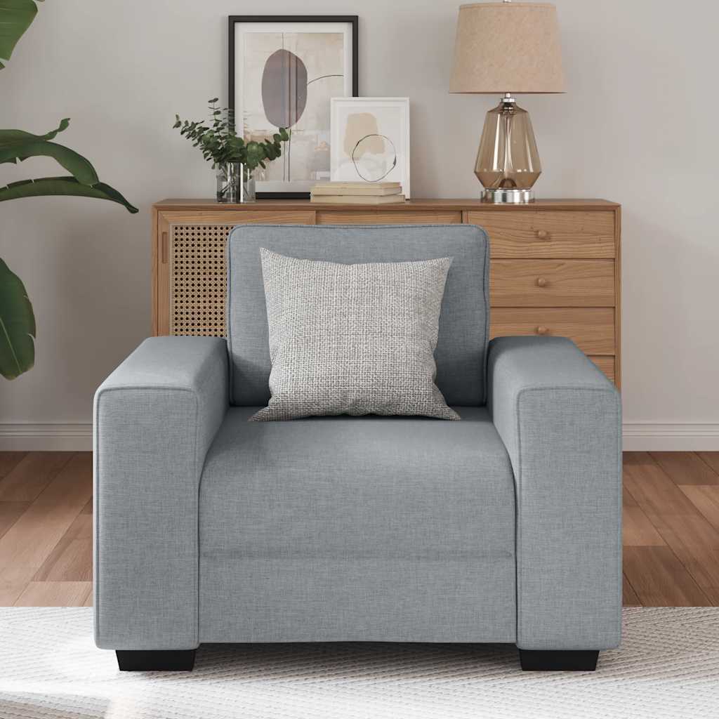 Sofa Chair Light Grey 60 cm Fabric