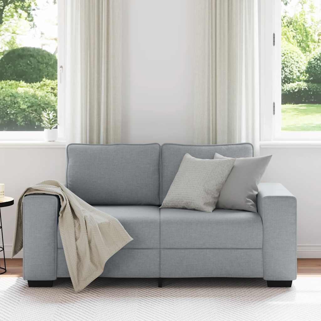 2-Seater Sofa Light Grey 160x77x82 cm Fabric